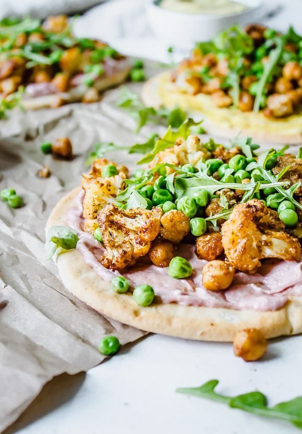 Tandoori Cauliflower Pita Flatbreads With Tahini Cumin Yogurt Tandoori Cauliflower Pita Flatbreads With Tahini Cumin Yogurt