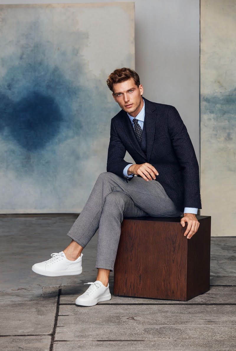 Nikola Jovanovic Dons Smart Gent Style From Lufian Fall 18 Collection Spring Outfits Men White Sneakers Men Best White Sneakers