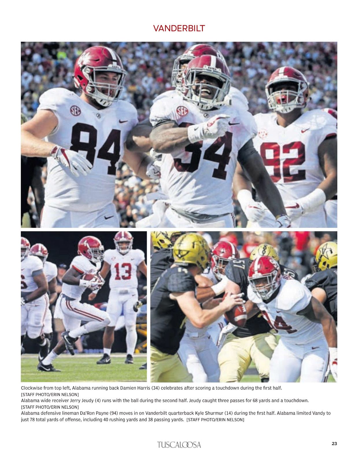 alabama vs vandy recapping the 2017 national championship season
