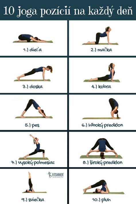 Týchto 10 joga pozícií ti naštartuje metabolizmus, spevní telo, natiahne stuhnuté svaly a prebudí imunitu. Naučí ťa vypnúť myseľ a relaxovať. Yoga Fitness, Fitness Body, Health Fitness, Hard Yoga, Yoga Symbols, Healing Yoga, Yoga Positions, Yoga Body, Restorative Yoga