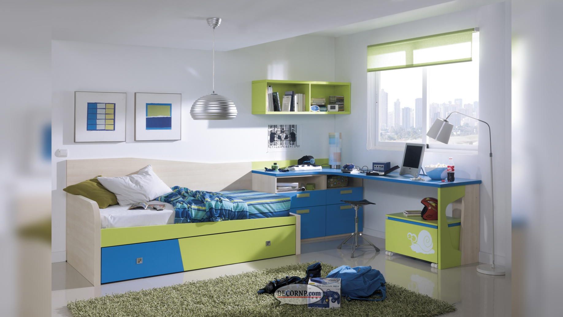 Colorful Basement Bedroom Design in 2019 Yatak odası fikirleri, Yatak