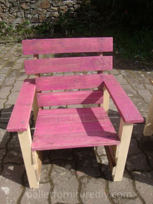 Pallets Garden Chair For Kids Pallets Garden Chair For Kids