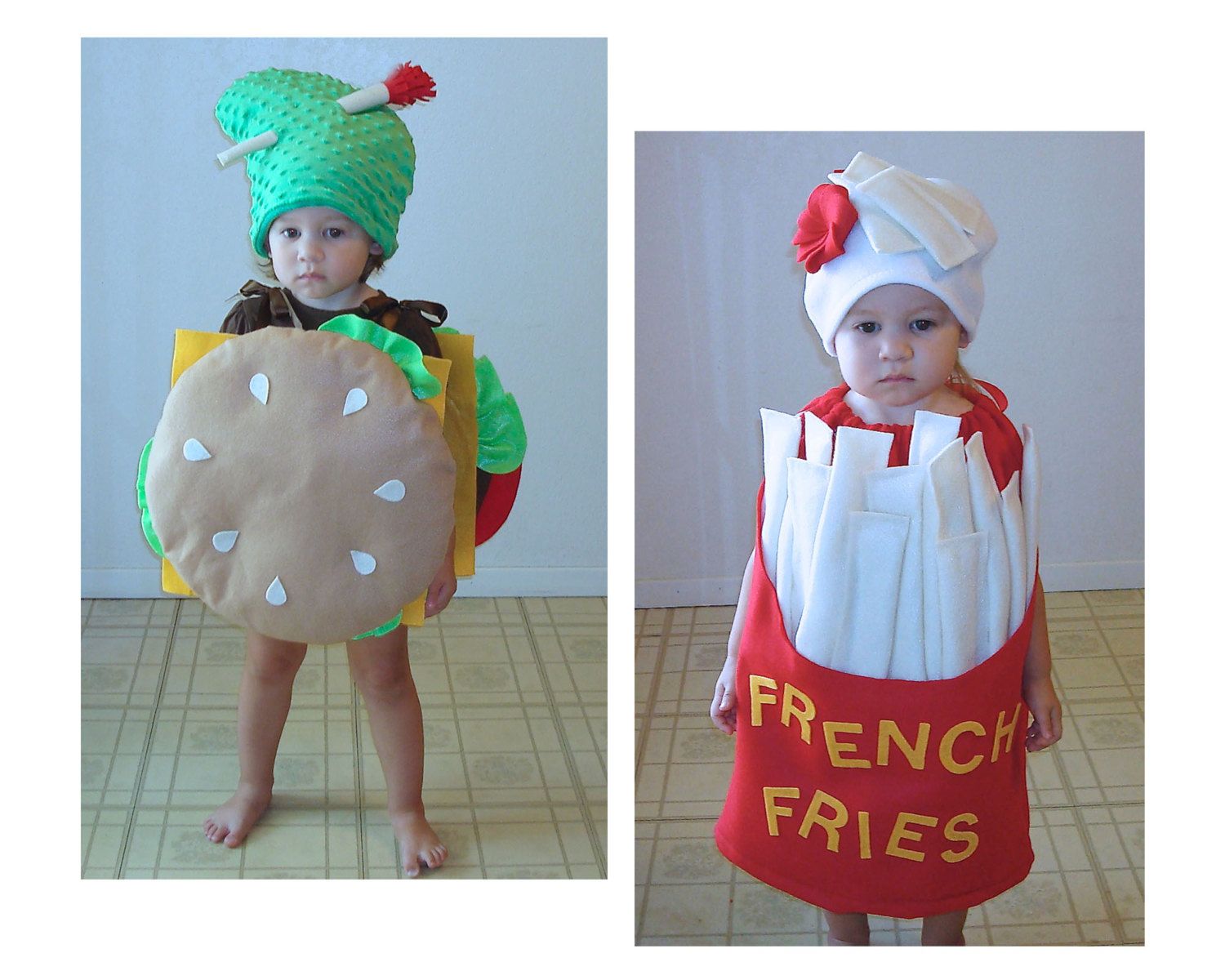 Twin Kids Costumes Halloween Twin Set Children by TheCostumeCafe, $145.00 Baby Twin Halloween Costumes, Twin Baby Costumes, Halloween Kostüm Baby, Couple Costumes, Halloween 2019, Costume Halloween, Food Costumes, Funny Costumes, Purim