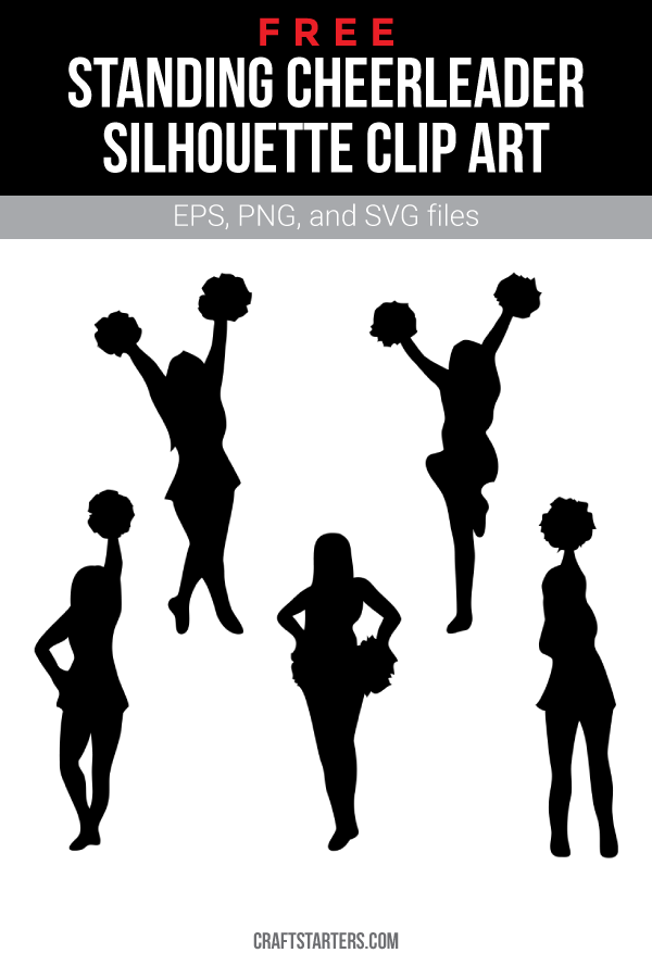 Free Standing Cheerleader Silhouette Clip Art Clip Art Silhouette Clip Art Silhouette