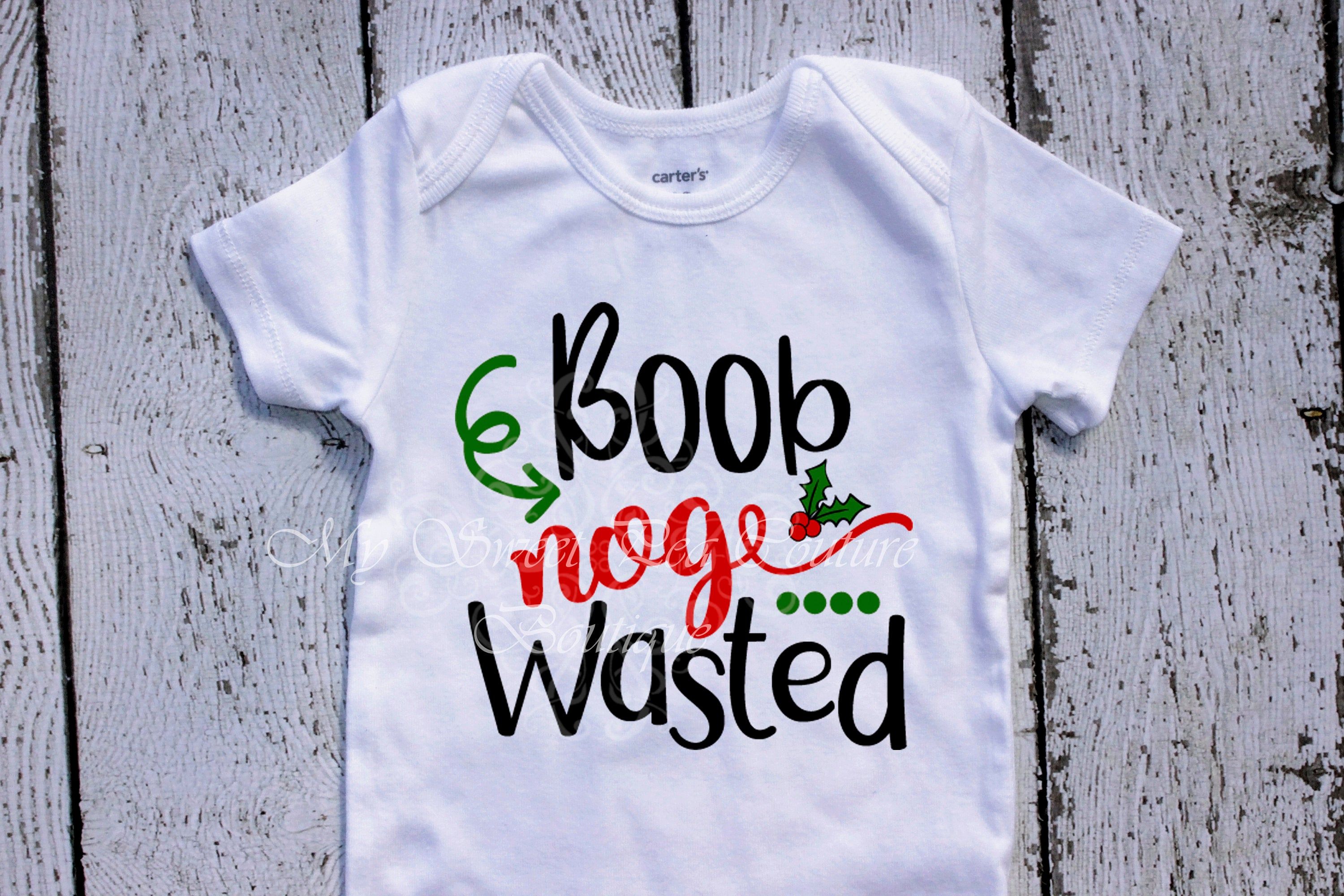 First Christmas Shirt Eggnog Christmas Baby Shirt Christmas Shirt 1st Christmas Boob Drunk Milk Drunk Ugly Sweater Funny Baby Shirt Breast