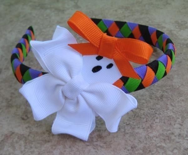 Baby Bow Pigtail Hair Clips Baby Girl Hair Clip Halloween Hair Clip Pumpkin Hair Clip OR Headband No Slip Hair Clip Toddler Hair Clip
