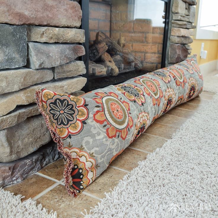 Fireplace Draft Stopper: An Easy DIY Sewing Tutorial | Draft stopper Door draft and Draught excluders