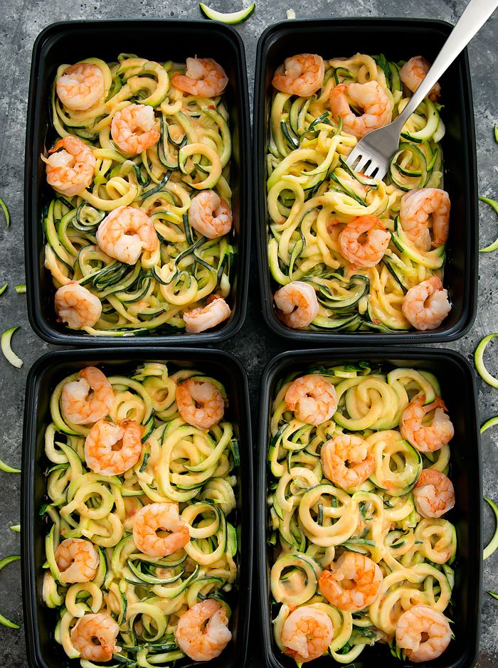 Skinny Bang Bang Zucchini Noodles Meal Prep