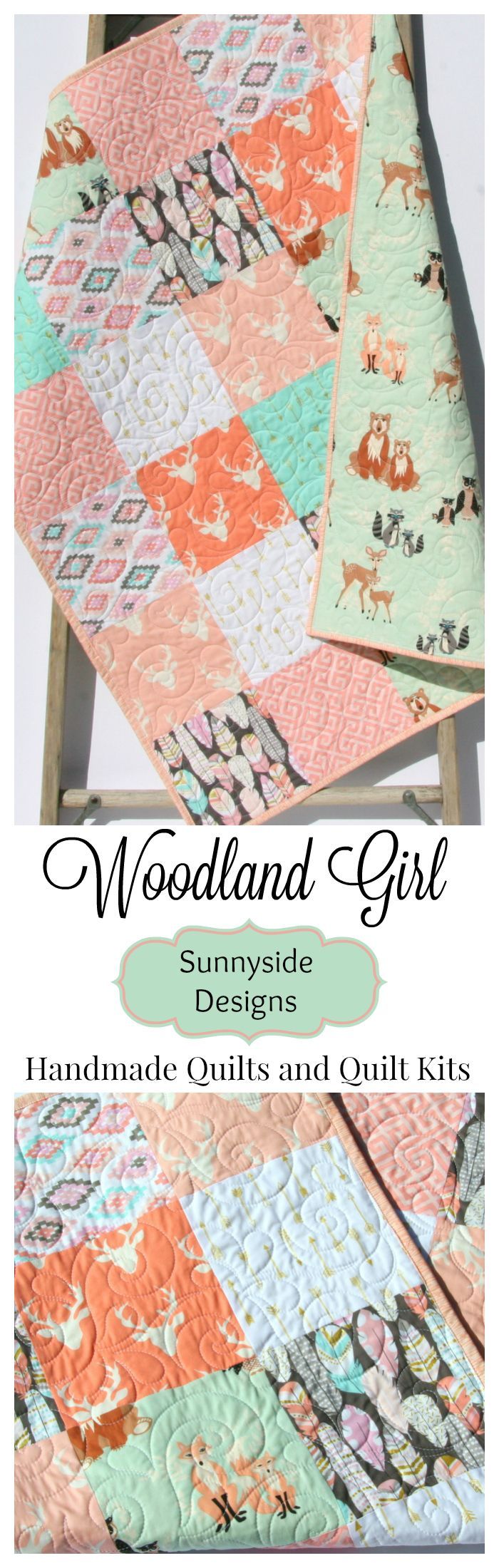 Woodland Girl Baby Bedding Handmade Quilt, Deer Feathers Aztec Tribal Fox owls Bear Arrows Woodland Animals, Baby Quilt Kit, Toddler Quilt, DIY Craft Easy Project, Sewing Quilting Kit, Designer Baby Bedding Modern Gold Metallic Nursery by Sunnyside Designs Woodland Girl Baby Bedding Handmade Quilt, Deer Feathers Aztec Tribal Fox owls Bear Arrows Woodland Animals, Baby Quilt Kit, Toddler Quilt, DIY Craft Easy Project, Sewing Quilting Kit, Designer Baby Bedding Modern Gold Metallic Nursery by Sunnyside Designs
