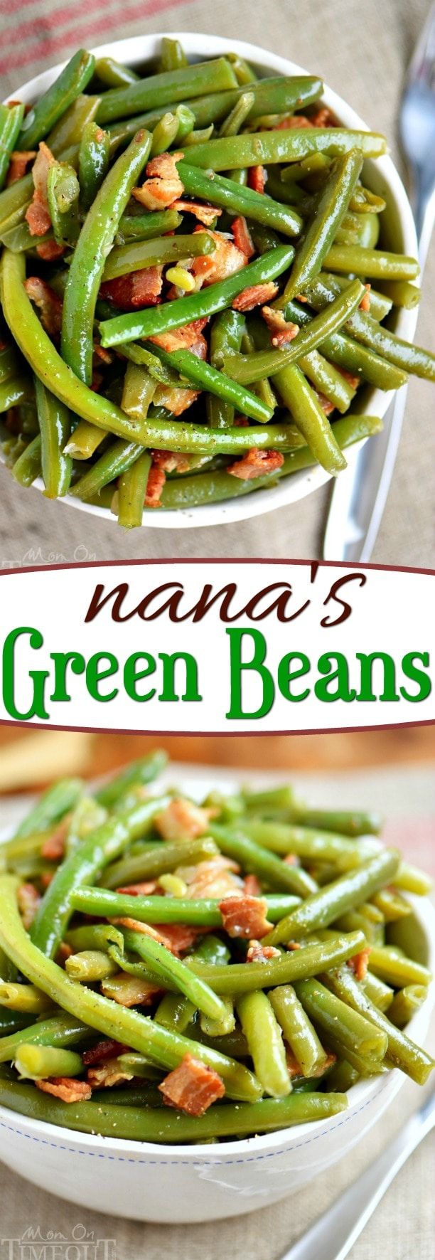 My Nana's Famous Green Bean recipe! Made with just a handful of ingredients including bacon, this e
