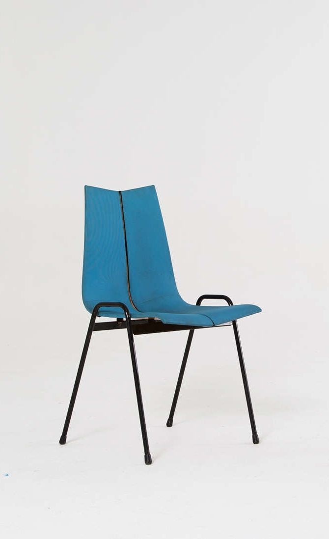 hans bellmann enameled metal and upholstered molded plywood