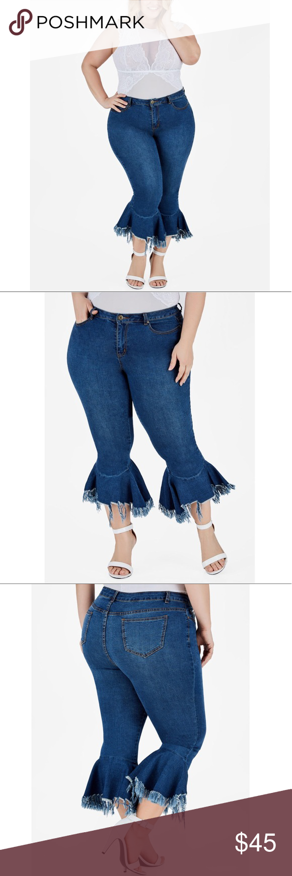 ashley stewart bell bottom jeans