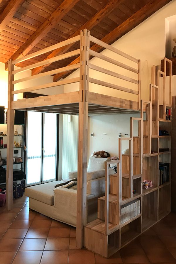 Sogni un soppalco? lo yen e un soppalco fisso in solido legno di ... Soppalco di legno