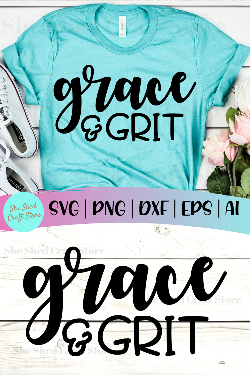 Grace And Grit Svg Girl Boss Svg Perseverance Grace Svg Perseverance Girl Boss Christian Inspiration