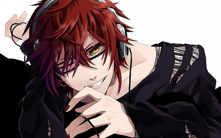 Anime boy red hair