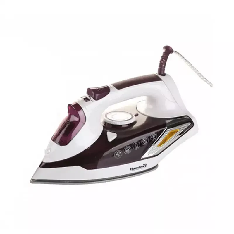Fier de calcat Hausberg, 2300 W, 400 ml, 18 g/min, 220 V, auto-curatare, pulverizare, temperatura reglabila, talpa ceramica, Alb/MovFier de calcat Hausberg HB-7880 este perfect pentru toate gospodinele. Cu fierul de calcat Hausberg puteti calca orice tip de material rapid datorita functiei multiple de calcare uscata, cu abur si a sprayului cu apa. Talpa fierului de calcat HB 7880 este realizata din ceramica de cea mai buna calitate, astfel caldura se va distribui uniform, iar hainele dumneavoast
