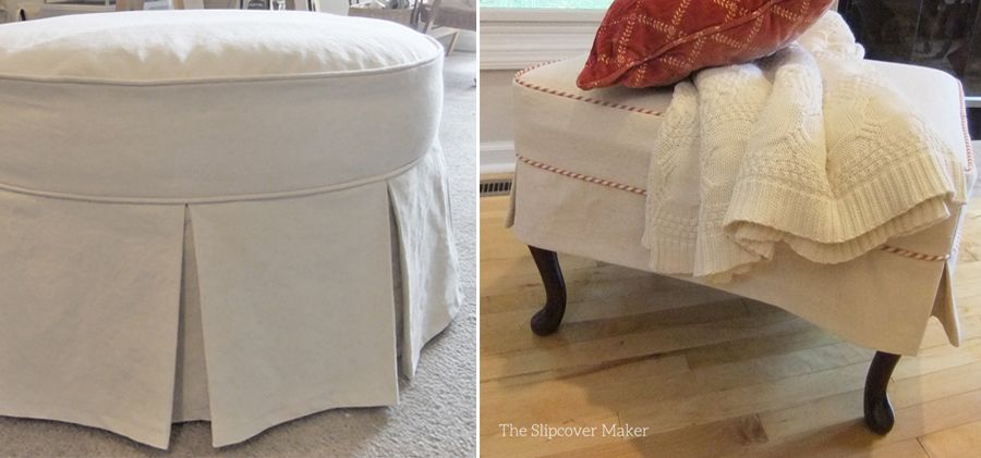 Ottoman Slipcover Tips Round Ottoman Slipcovers Ottoman