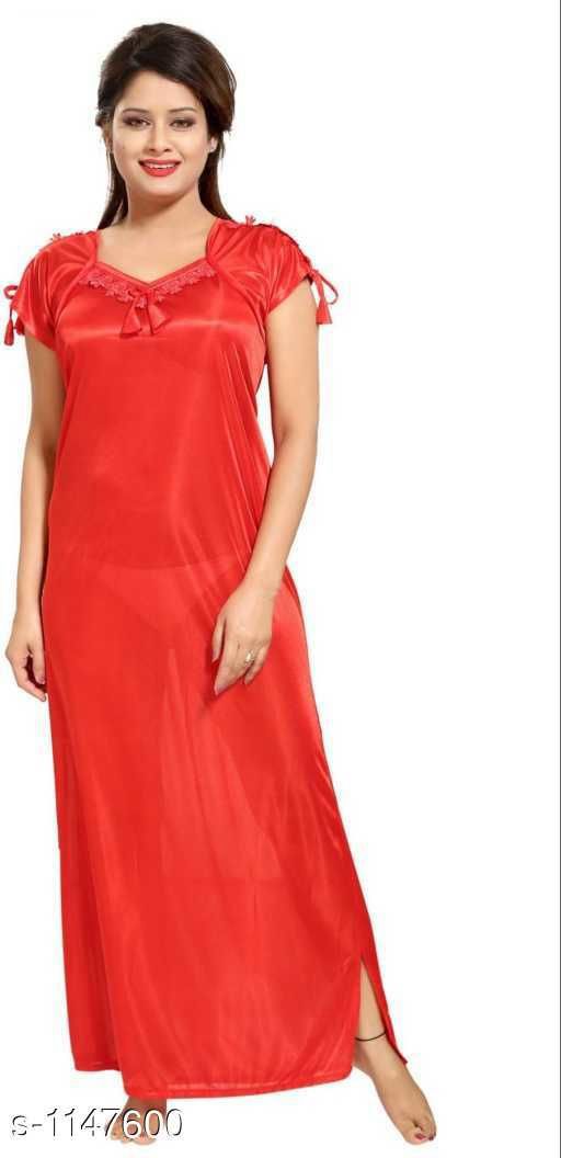 Nightsuits Attractive Satin Lace worked Nightdress *Fabric* Satin *Sleeves* Sleeves Are Not Included *Size* Up To 36 in To 38 in ( Free Size) *Length* Up To 50 in *Type* Stitched *Description* It Has 1 Piece Of Nigth Dress *Work* Lace Work *Sizes Available* Free Size * Catalog Rating: ★3.8 (259) Catalog Name: Free Mask Attractive Satin Lace Worked Nightdress Vol 1 CatalogID_142592 C76-... Dress Work, Dresses For Work, Night Dress, Free Size, Marketplace, 1 Piece, Attractive, Cold Shoulder Dress, Product Description