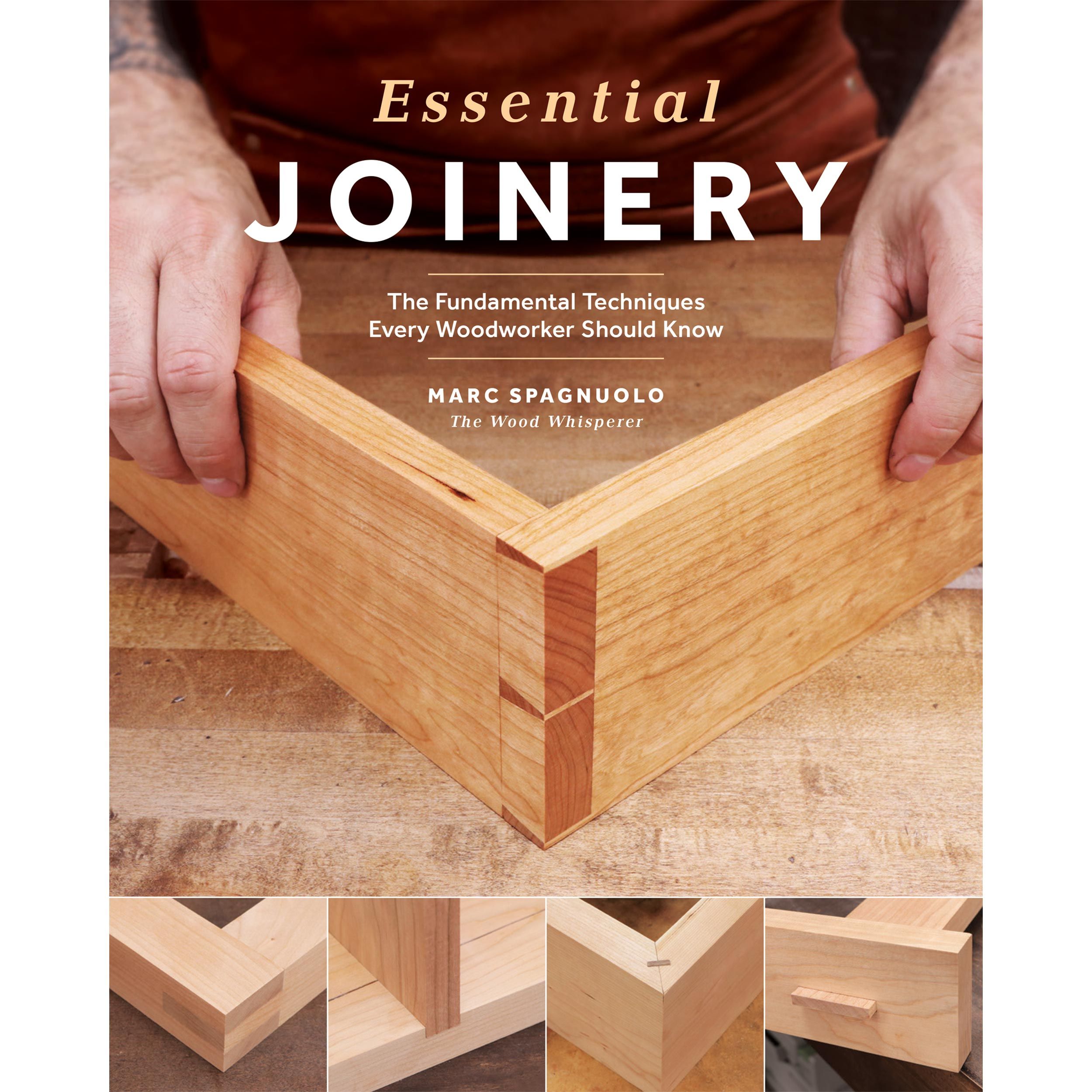 Whether you are building a simple box or an 18th century highboy, your success will depend upon a collection of essential joinery skills. Once learned, these techniques allow a woodworker to build just about anything. In Essential Joinery, Marc Spagnuolo, creator of The Wood Whisperer website and host of its popular YouTube channel, teaches the time-tested methods for creating woodworking's most fundamental joints. Rather than working solely by hand or machine, Spagnuolo teaches woodworkers how Japanese Wood Joints, Japanese Carpentry, Carpentry And Joinery, Japanese Joinery, Japanese Woodworking, Canadian Woodworking, Woodworking Books, Woodworking Joints, Woodworking Basics