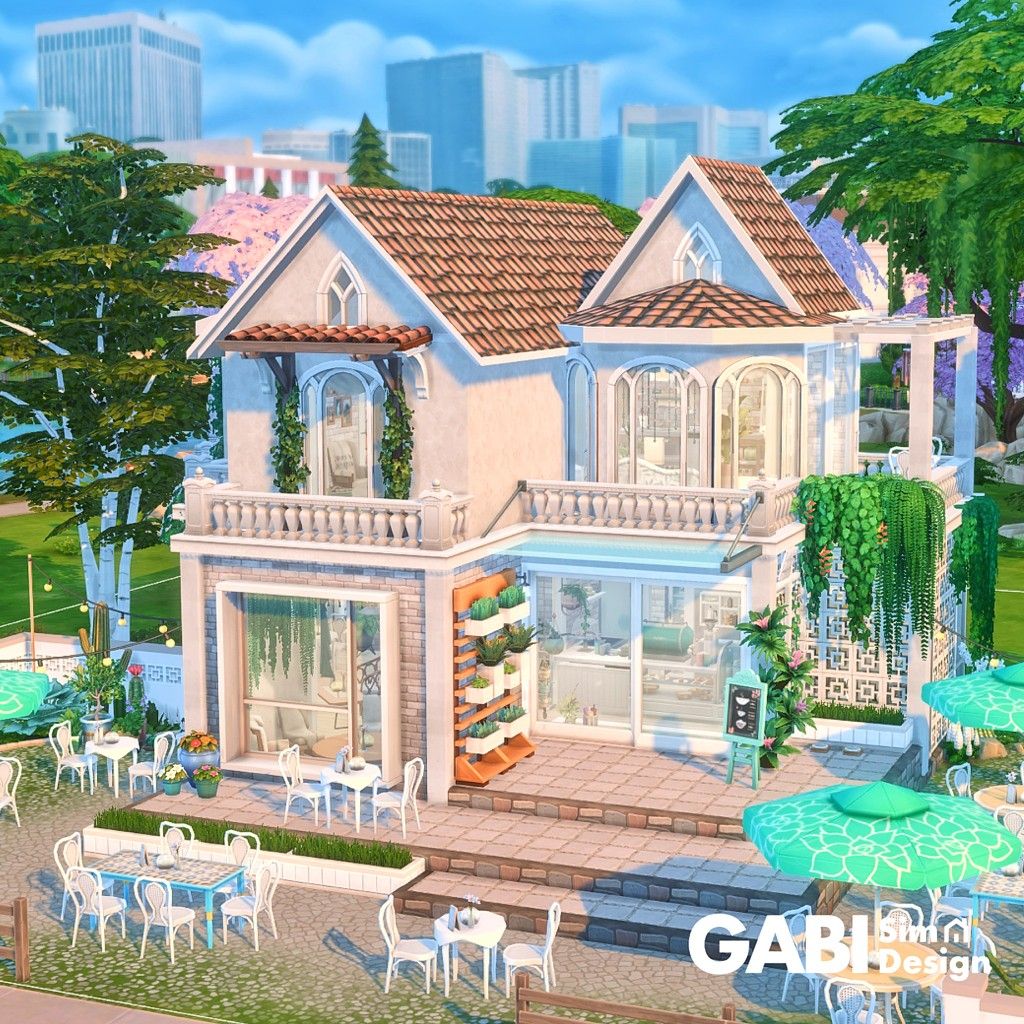 Ecofriendly Hipster Cafe House Inspo Sims Cafe House Sims 4 ecofriendly-hipster-cafe-house-inspo-sims-cafe-house-sims-4