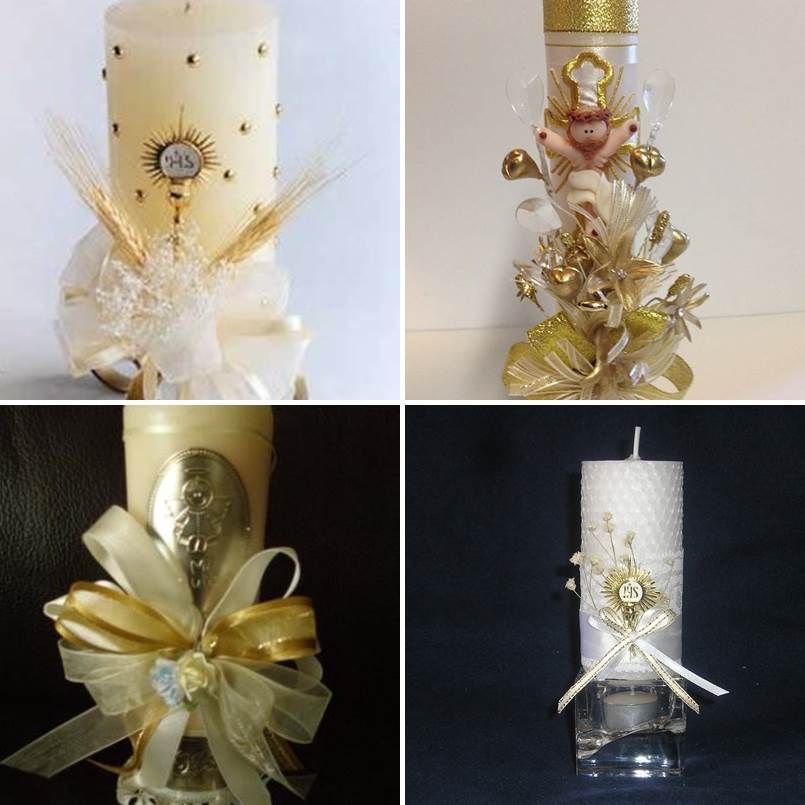 50 Ideas para Decoración de Primera Comunión (Niño y Niña) Velas para