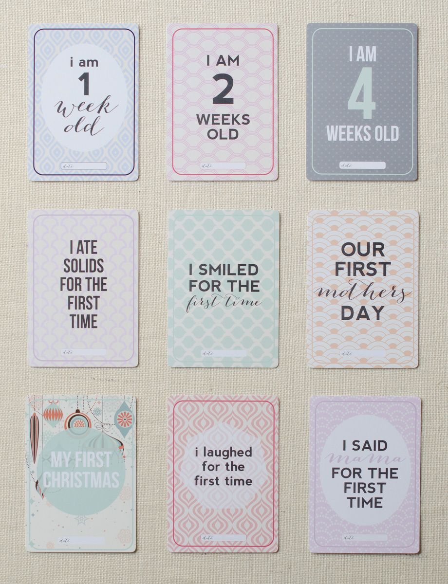 Baby Milestone Cards Ultimate Pack Custom Printz Baby milestone