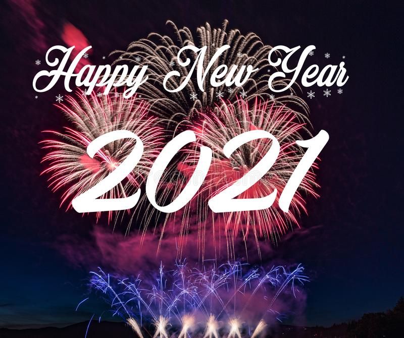 Happy New Year 2021 With Fireworks Background Royalty Free Stock Images Happy New Year Fireworks Happy New Year Pictures Happy New Year Images