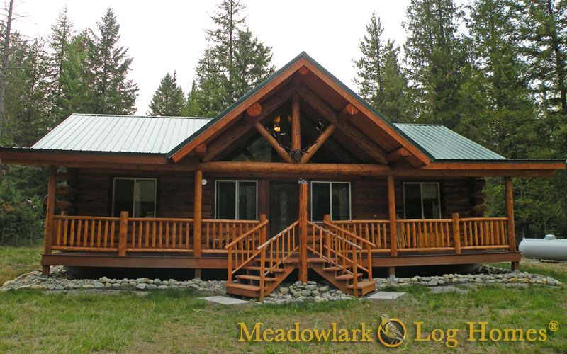 Montana Rancher Log Homestead Log homes, Small log homes, Little log