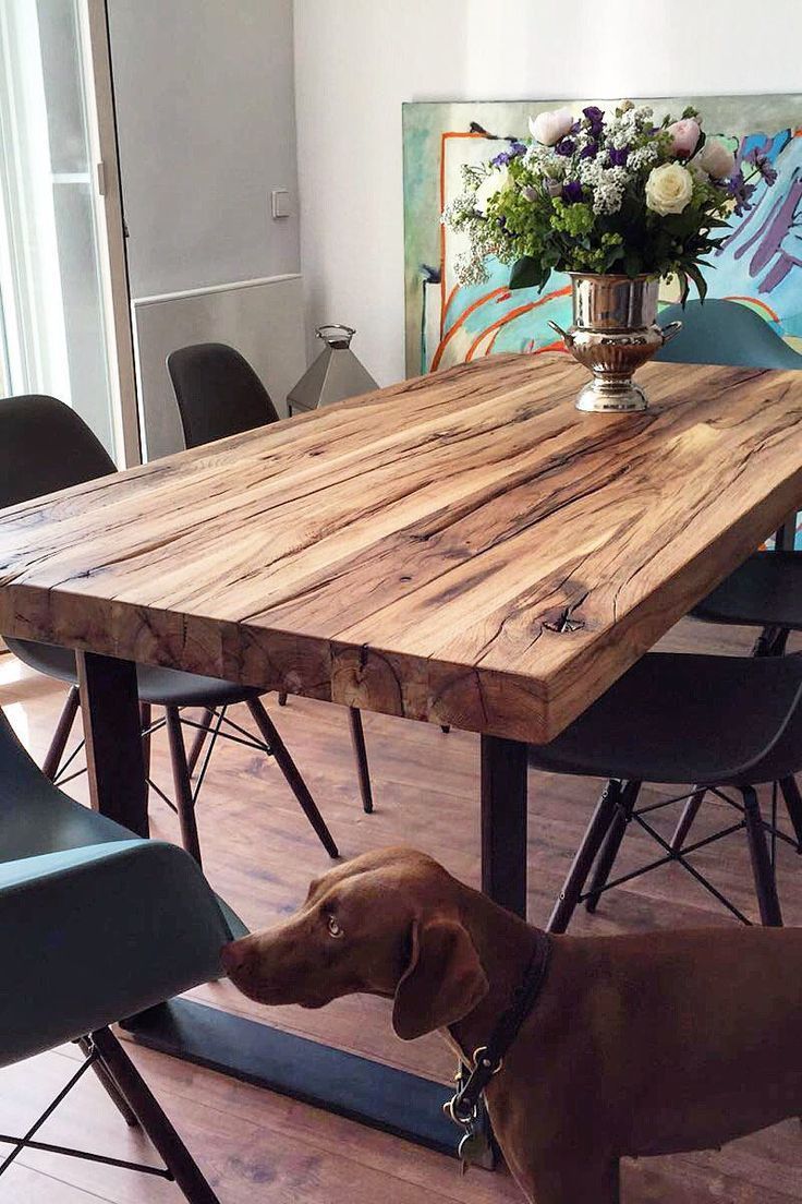 Esstisch Tisch aus massivem Holz Nussbaum Holztisch Naturkante | Holzwerk-Hamburg (Di … - Holz Tisch DIY