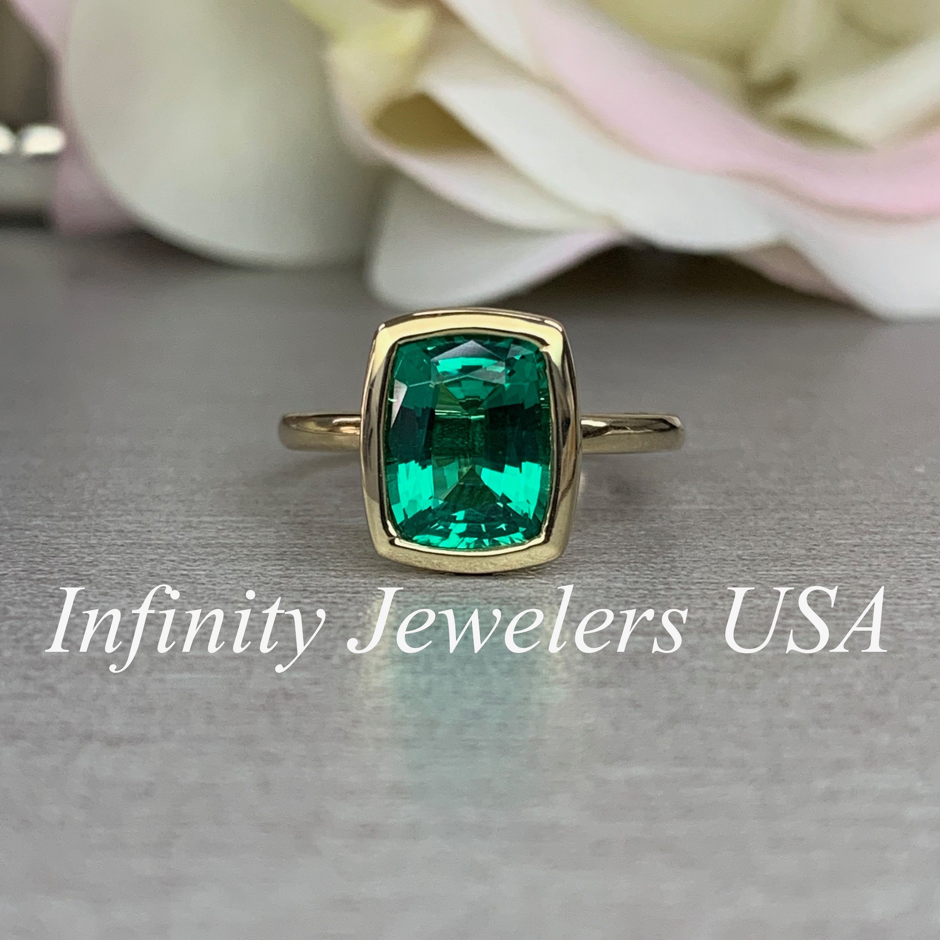 14k Yellow Gold Over 2.50Ct Emerald Cut Green Diamond Bezel Set Stud Earrings 14k Yellow Gold Over 2.50Ct Emerald Cut Green Diamond Bezel Set Stud Earrings