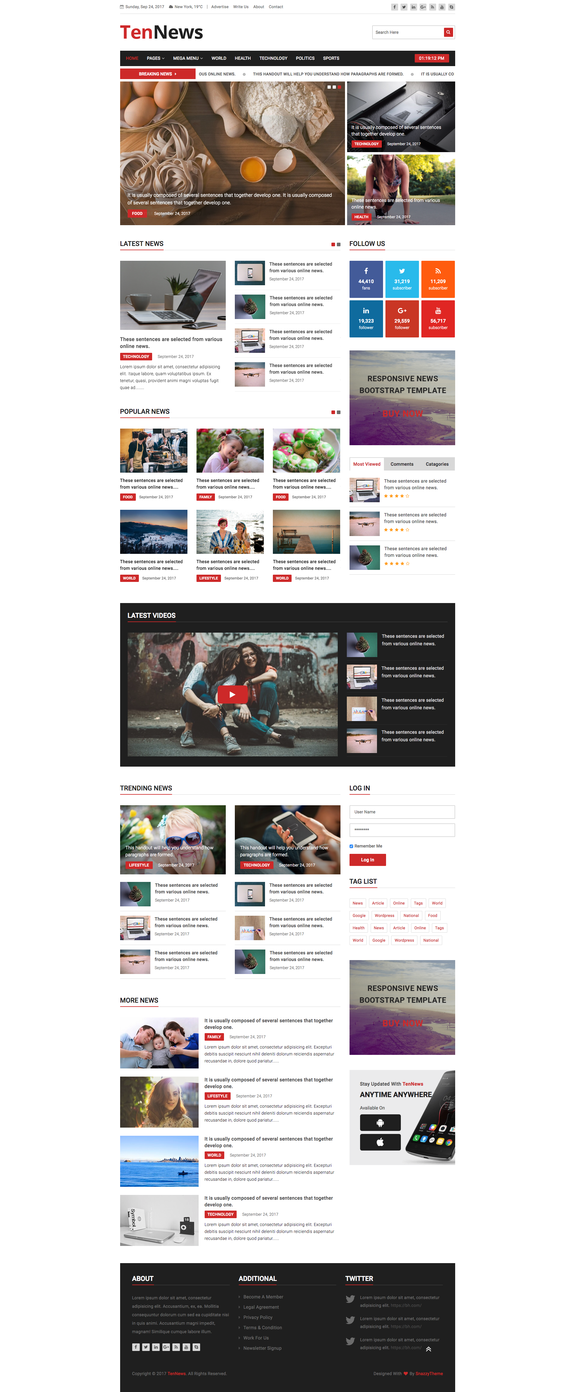 bootstrap newspaper template tirevi fontanacountryinn com bootstrap news template