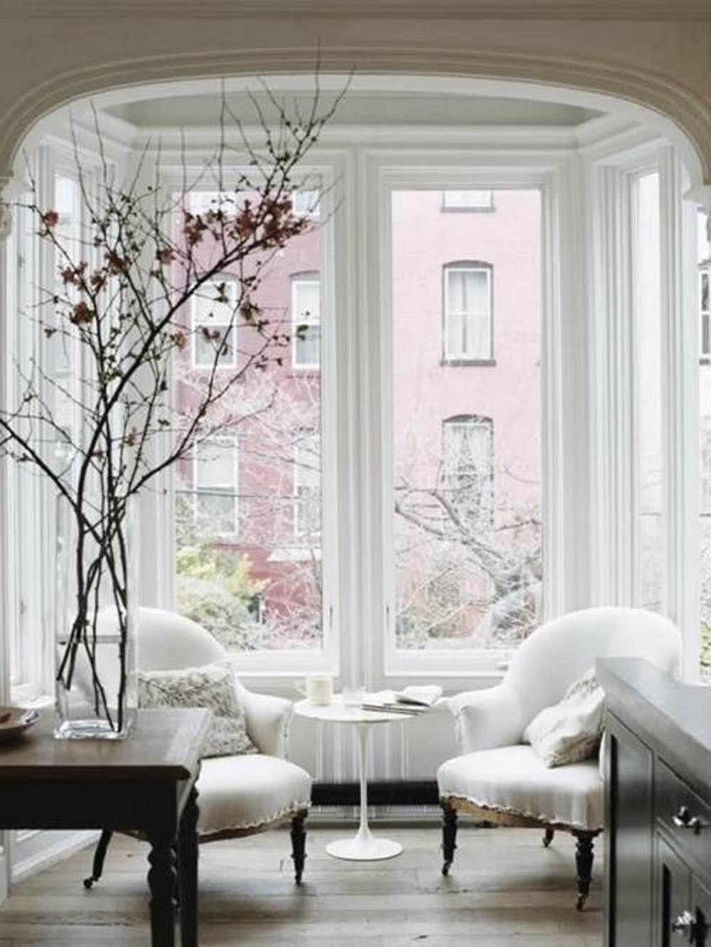 Bay Window Decorating Ideas Townhouse interior, House interior, Home