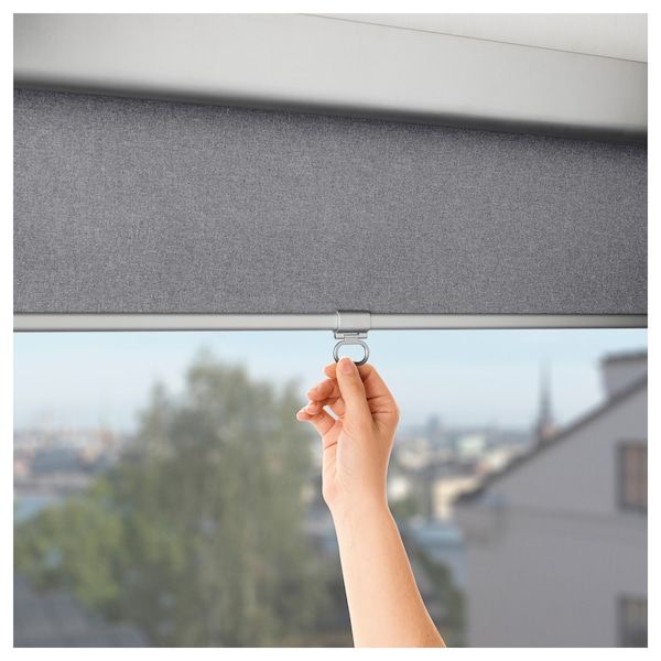 Tretur à Enrouleur Opaque Gris Clair 76 2x195cm Magasinez Chez Ikea Roller Blinds Blackout Blackout Roller Blinds