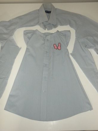 Transformer une chemise d homme en robe de petite fille