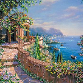 Набережная AC-170 Beaded Embroidery, Nature Art, Wall Murals, Concept Art, Canvas Art, Beads, Places, Scenes, Water