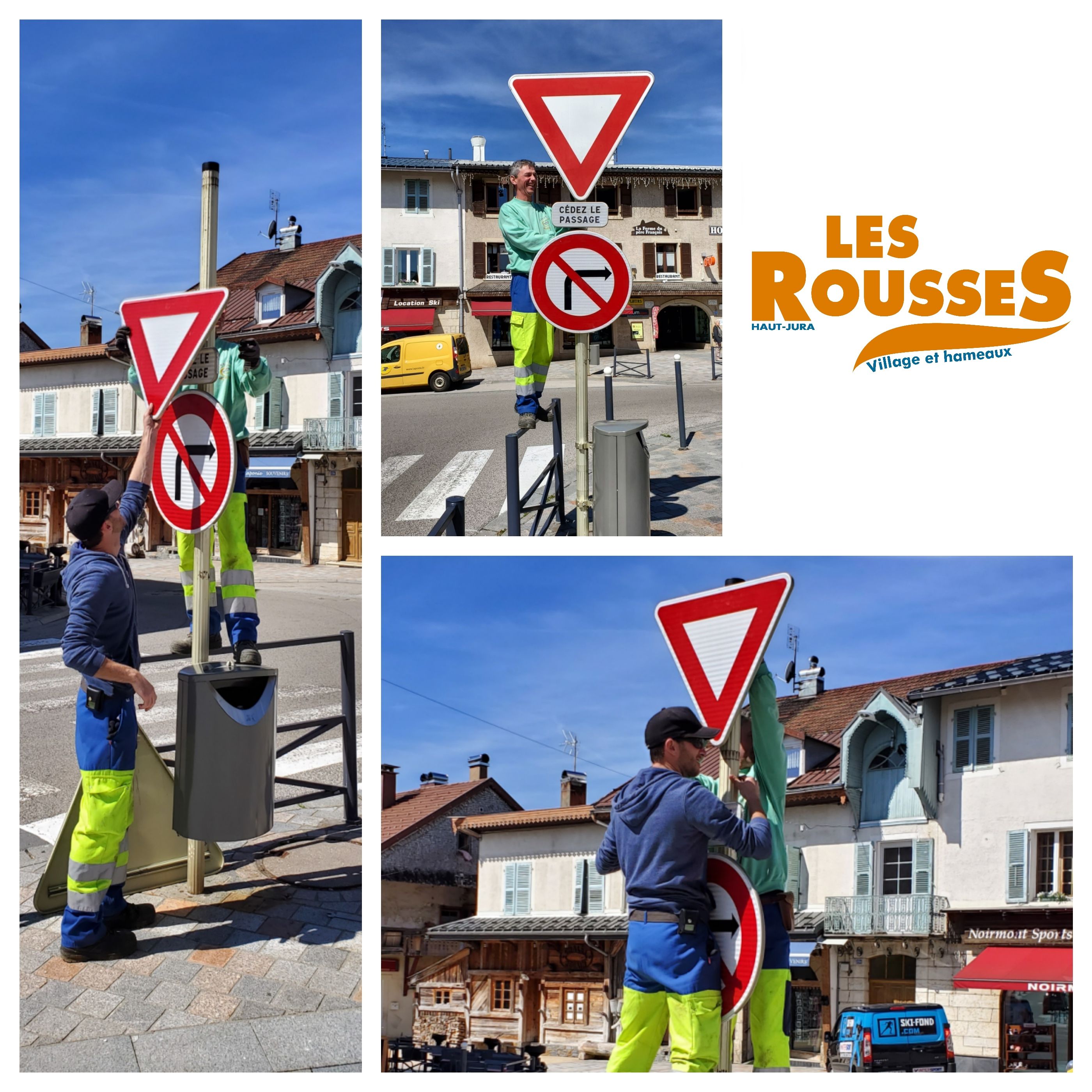 Remise A Neuf Des Panneaux De Signalisation Du Village Panneau Signalisation Village Neuve