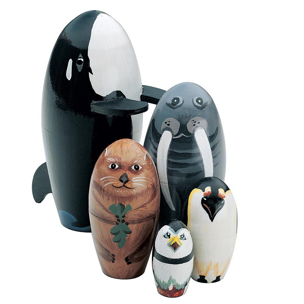 3 Pieces Panda Family Matryoshka Russian Wooden Nesting Dolls