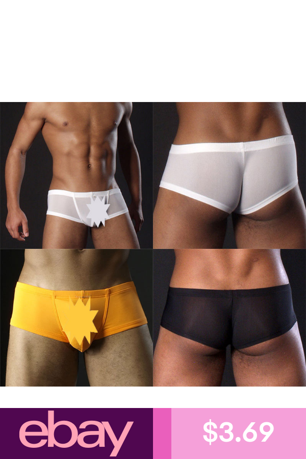 Men/'s Comfy Cotton Boxer Briefs Trunks Underwear Shorts Bulge Pouch Underpants