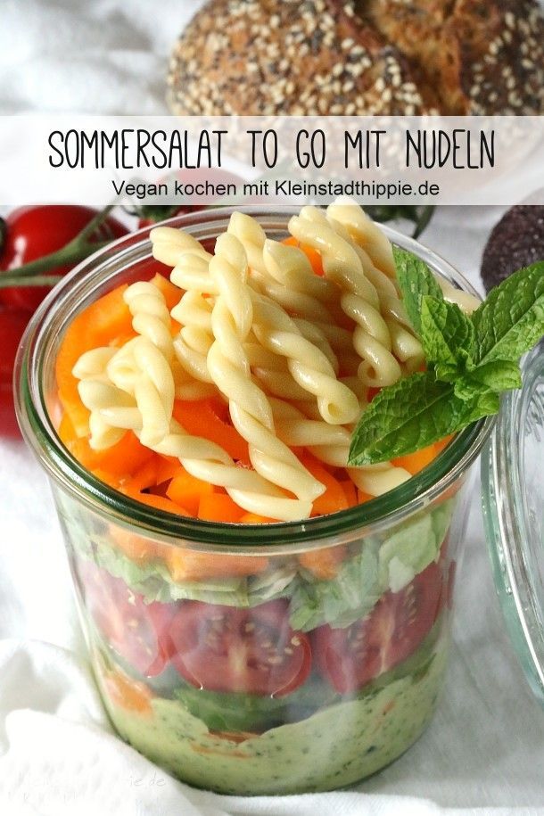 Sommersalat to go - vegan prima (nicht nur) für unterwegs - ein Rezept von Kleinstadthippie.de