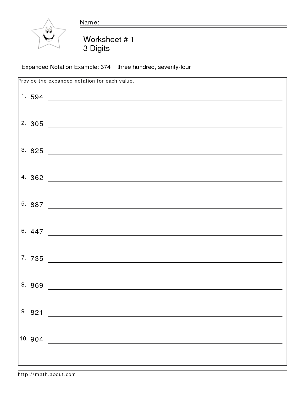 worksheet Expanded Notation Worksheet expanded form worksheets notation worksheet pdf math pdf