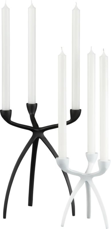 Tri Taper Candleholders In All New Cb2 For Dining Table Tri Taper Candleholders In All New