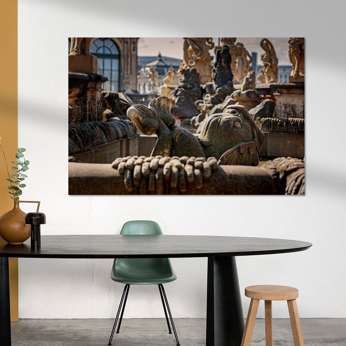 Koop het kunstwerk 'Fontein @ Zwinger in Dresden Altstadt' van Rob Boon als schilderij op canvas, aluminium dibond, HD Metal, (ingelijste) fotoprint, behang, en meer. Dresden, Dining Table, Canvas, Prints, Furniture, Home Decor, Products, Tela, Decoration Home