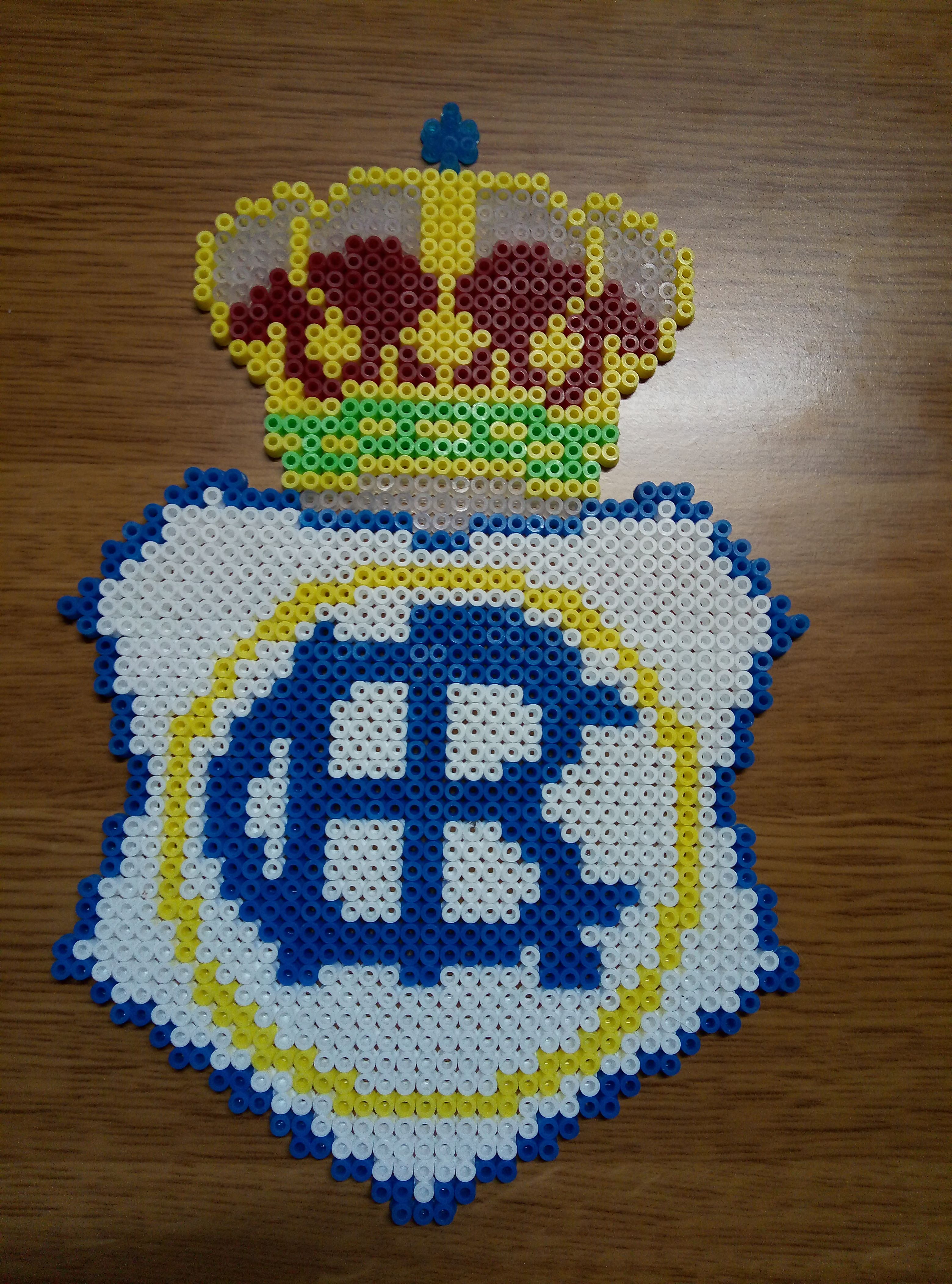 Real Club Recreativo Huelva Hama Beads Hama Beads Punto De Cruz Babero Escudos De Equipos