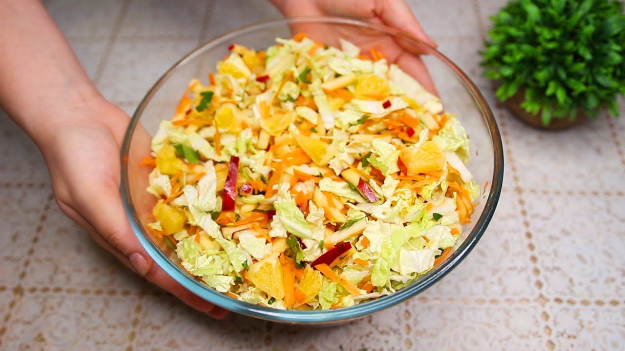 Wintersalat! Vitamin Bunter Chinakohlsalat Was Sie im Winter brauchen ...