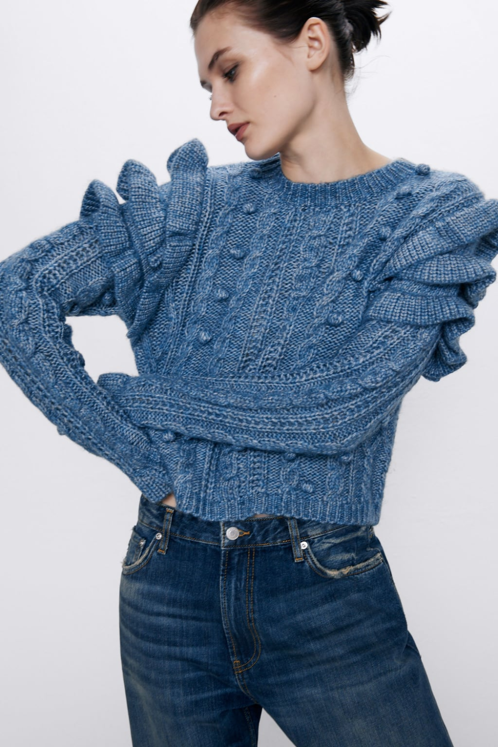 zara blue jumper