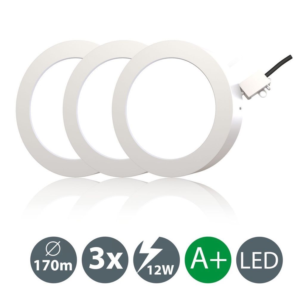 3x Aufbauleuchte Led Aufputz Leuchte Kuchen Unterbau Strahler