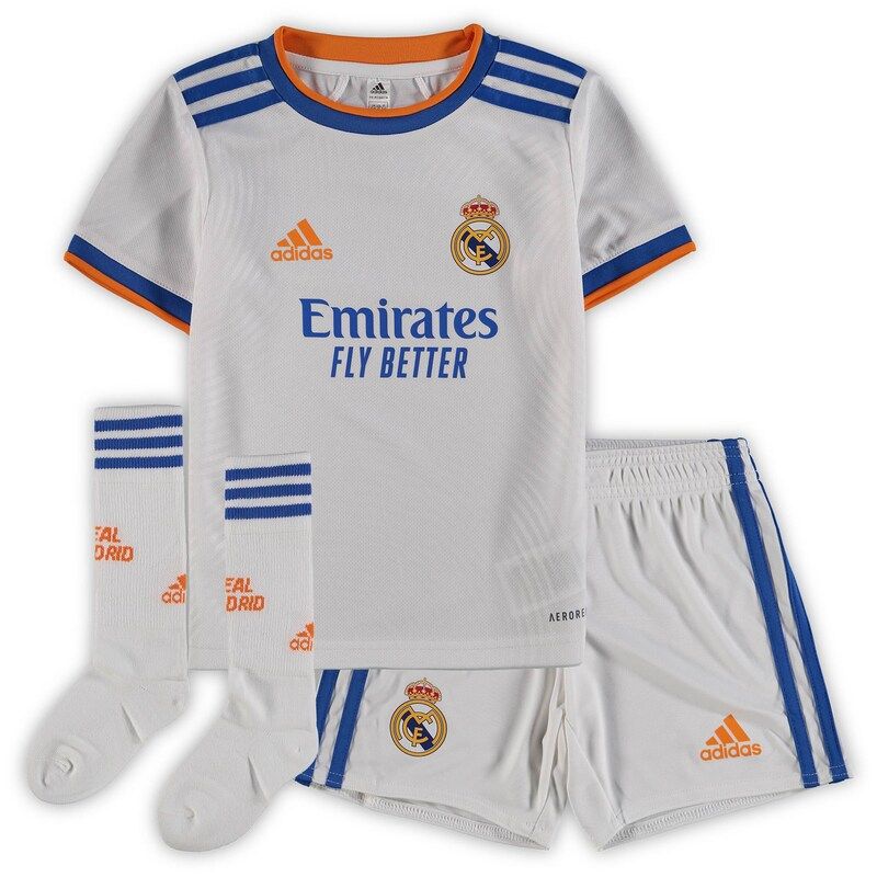 Real Madrid adidas Toddler 2021/22 Home Replica Kit - White | Real