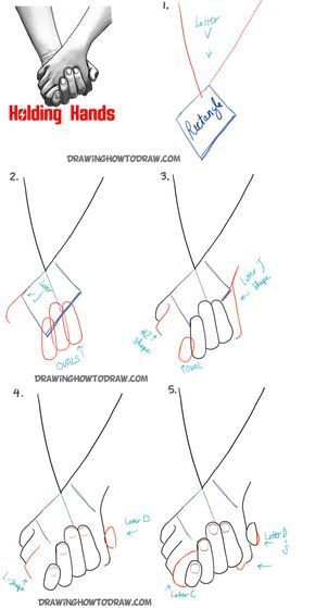 Hier sind die Schritte zum Zeichnen von zwei Personen, die sich an den Händen halten: #drawingideas