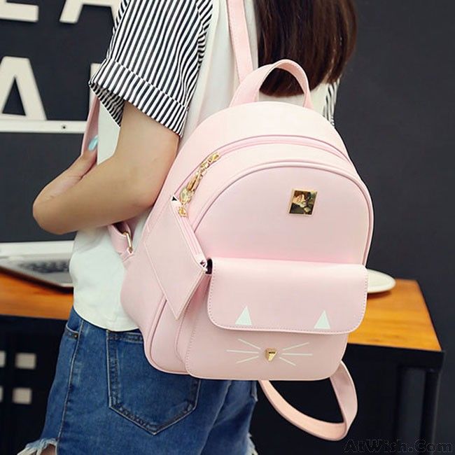 cartoon cat rucksack cute kitten solid schoolbag student backpack wow awesome cartoon cat rucksack cute kitten solid schoolbag student backpack