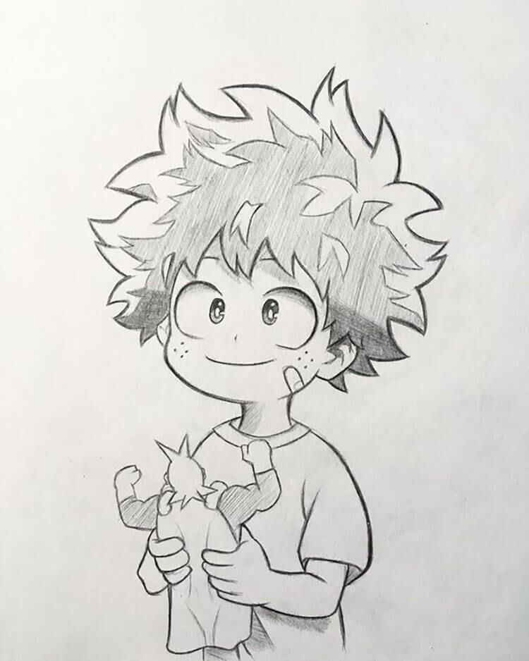 Featured image of post View 30 Mha Drawings Easy Deku